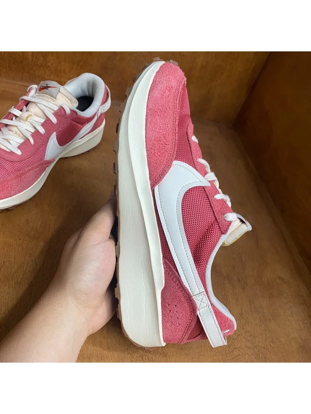 Nike Waffle Debut Shoes Womens Size 11 Adobe Pink Gum Bottom Sneakers DX2931-600